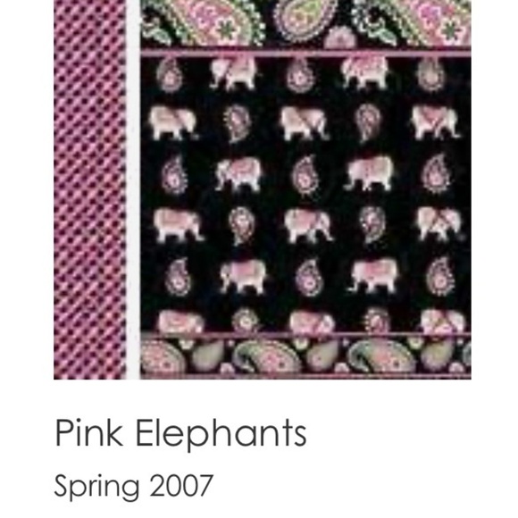 Vintage VERA BRADLEY Pink Elephants 2007 Phone Case Credit Cards Lipstick Case - Picture 8 of 8